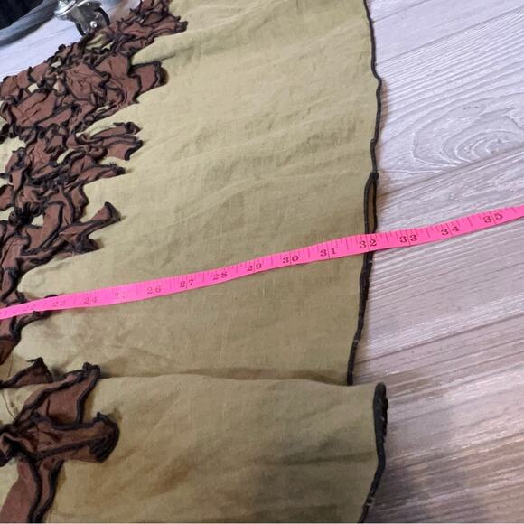 Sarah Clemens green brown abstract tunic sz M - Picture 5 of 6